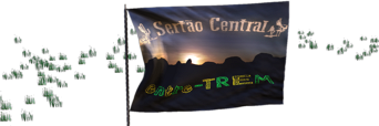 bandeira e acordeonista